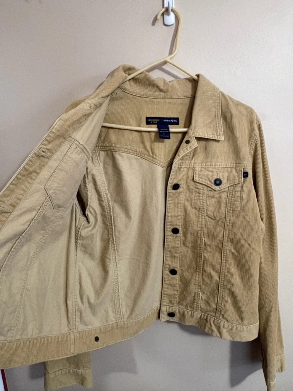 Abercrombie & Fitch Tan Corduroy Shirt Jacket - Picture 4 of 4
